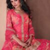 Mandy Pink Fusion Partywear Sharara Set With Dupatta