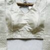 Elegant Milan Silk Tone-to-Tone Full Sleeve Blouse White