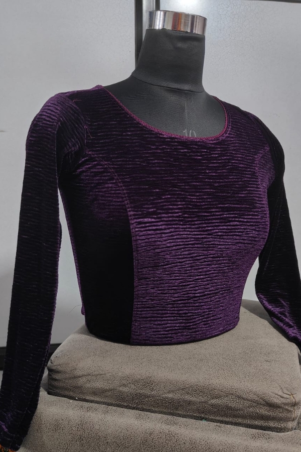 Korean Stretchable Blouse in Wine - Size XXL