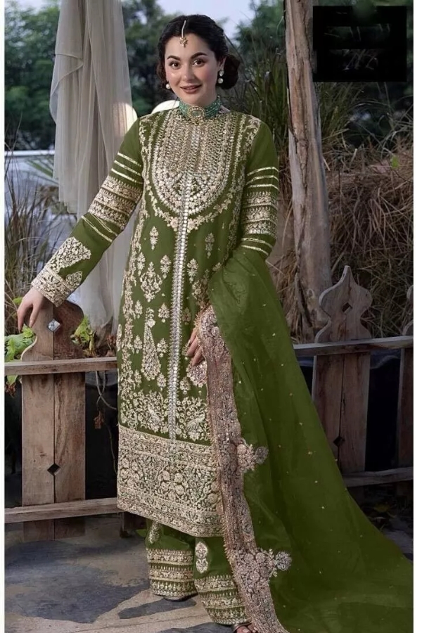 New Festival Collection: Elegant Faux Georgette & Embroidery Ensemble