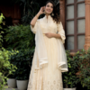 Exclusive Designer Gown With Soft Net Dupatta, and Designer Belt