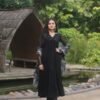 Premium Readymade Alia Cut Kurti Set with Pants & Dupatta (Black)