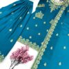 Eid Collection Embroidered Faux Georgette Top-Bottom-Dupatta Set