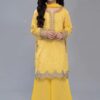 Kids Ready-to-Wear Pakistani Gharara Style Suit - Yellow