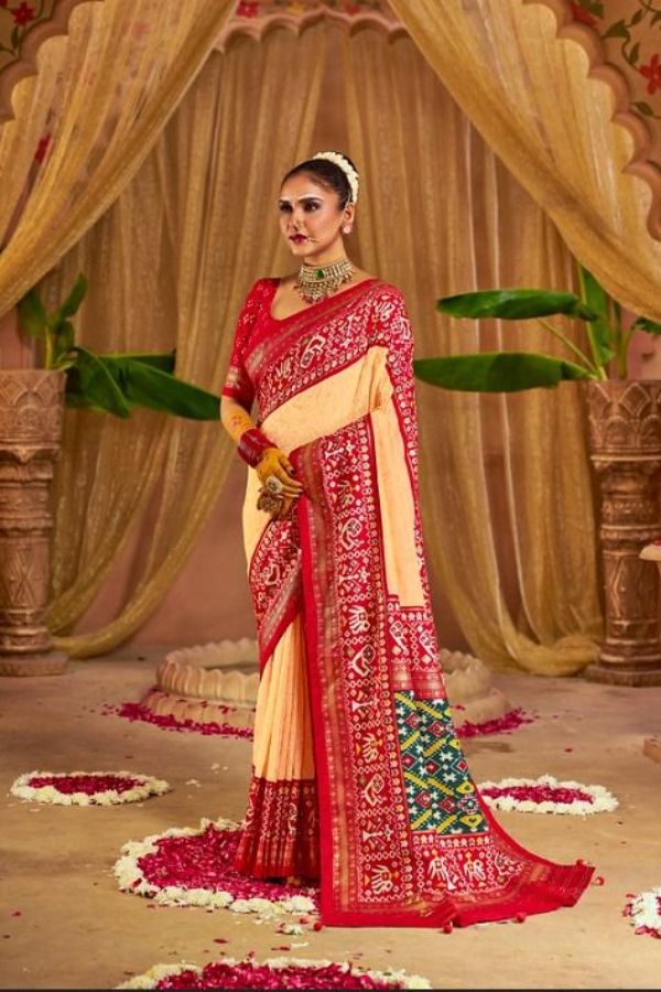 Exquisite Georgette Silk Saree with Chikankari Embroidery Border