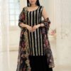 Black Faux Blooming Kurti with Sharara and Dupatta - Sequins & Embroidery